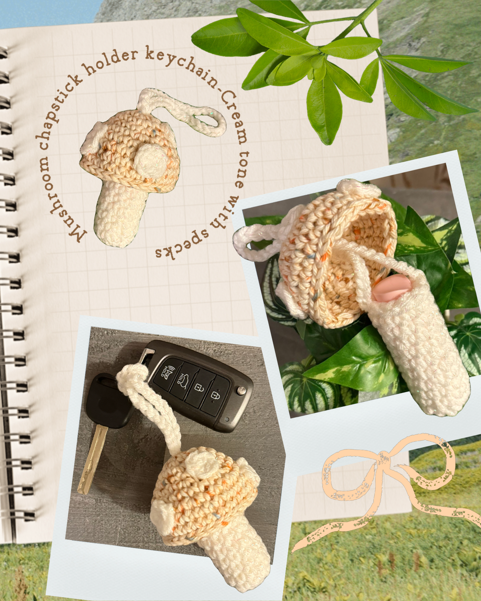 Mushroom chapstick holder